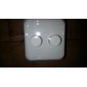 duo dimmer compleet gl/hal 2x230/12 volt creme