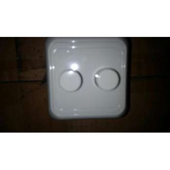 duo dimmer compleet gl/hal 2x230/12 volt creme