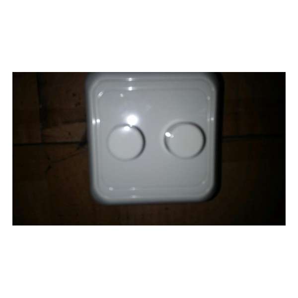 duo dimmer compleet gl/hal 2x230/12 volt creme