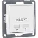 Q-Link S2 contactdoos – inbouw – 2 x USB – 5V – polarwit