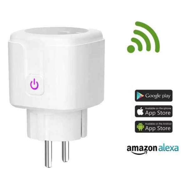 Smart Life - Smart Plugg slimme stekker tijdschakelaar energiemeter smartphone app Google Assistant Home Amazon Alexa