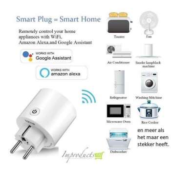 Inktmedia® Huismerk Intelligent stopcontact / wifi stekker smart plugs maakt u huis slim 1 stuk