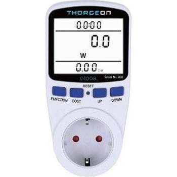 Energiemeter Thorgeon Wit 16A Wit LCD-scherm IP20 01008