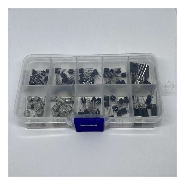 200-delige TO-92 NPN PNP bipolaire transistor, 10 waarde assortiment, 20 stuks per waarde