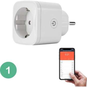 BELIFE® Smart Plug -  1 stuk  - Slimme Stekker met ENERGIEMETER - Google Home & Amazon Alexa Compatible - Smart Home