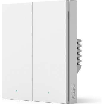 AQARA Smart Wall Switch H1 (geen nuldraad, dubbele drukker), Zigbee 3.0 - Homekit