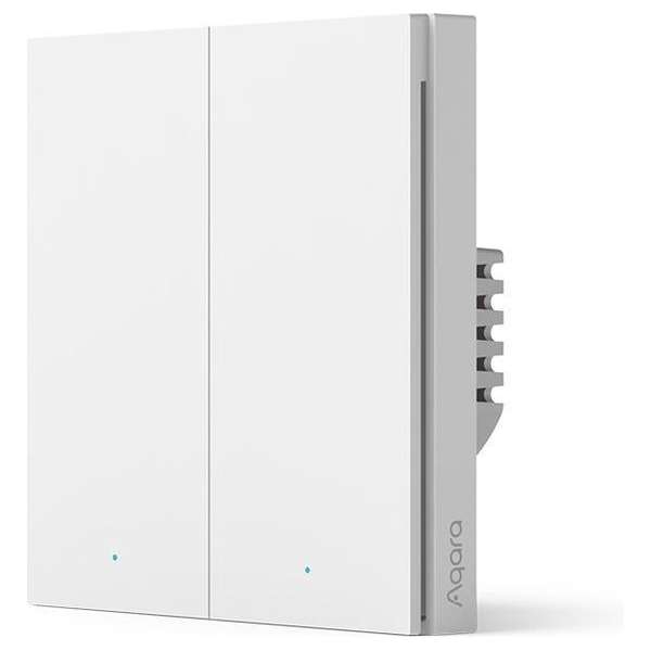 AQARA Smart Wall Switch H1 (geen nuldraad, dubbele drukker), Zigbee 3.0 - Homekit