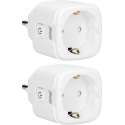 Alecto SMART-PLUG10 DUO - Smart wifi tussenstekker, 16A, 3680W, 2 pack, wit