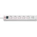 Brennenstuhl BN-1150660315 Bremounta Extension Socket 5-way 2x Usb Wit 3m H05vv-f 3g1.5