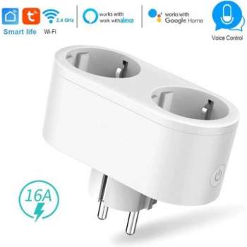 DrPhone VOICE3 Pro – Smart Plug – Slimme stekker – 2 in 1 Schakelaar & Stekker – Stem/ Voice Control – Alexa – Google Home