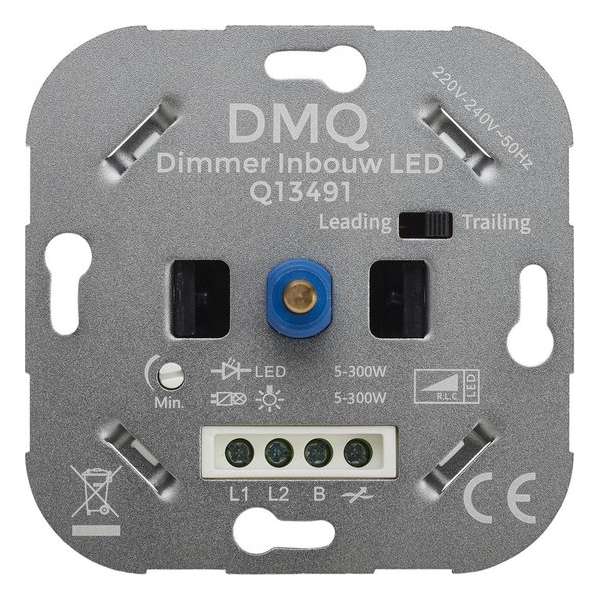 DMQ inbouwdimmer LED Dimmer Universeel - Fase Afsnijding en Fase Aansnijding - 5-300W