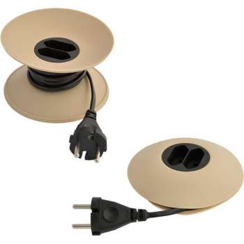 design verlengsnoer Cable Disk | zand kleur