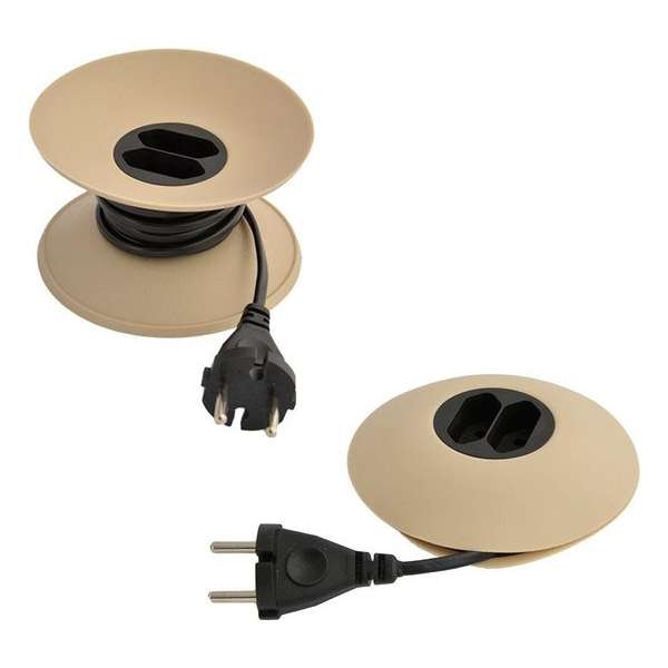 design verlengsnoer Cable Disk | zand kleur