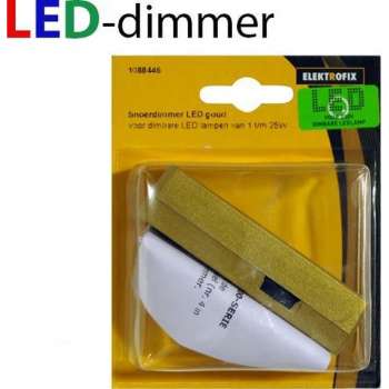 ELEKTROFIX 230V snoerdimmer voor dimbare LED-lampen 1-25W| GOUD