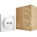 FIBARO Walli N USB Outlet - Wit - Klassiek basiselement