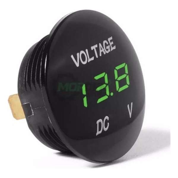 Voltmeter digitaal inbouw 5-48V  |Auto, motorfietsen, boot | waterdicht en stofdicht| Groen | 36x16mm