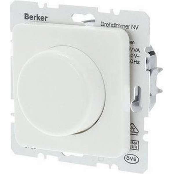 Berker M2 Inbouw Dimmer - Tot 360W - Tronic - Drukwissel - Polarwit