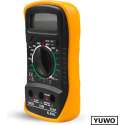 Yuwo® Professionele Digitale Multimeter – Universele Spanningsmeter – Incl. Standaard - Zwart/Geel