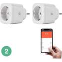 BELIFE® Smart Plug - 2 stuks - Slimme Stekker met ENERGIEMETER - Google Home & Amazon Alexa Compatible - Smart Home