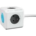 Allocacoc 10900/FREXSH PowerCube Extended SmartHome, stekkerdoos Type E, 4 sockets, 1.5m, wit/grijs (BN1020)