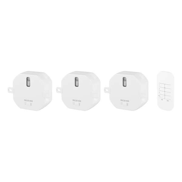 Smartwares SH4-99557 Draadloze Inbouwschakelaar set – Incl. afstandsbediening -  Plug & Connect – 1000W