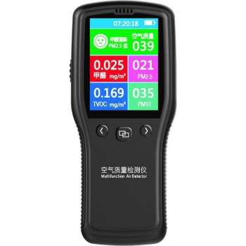 PM2.5 Detector Luchtkwaliteit Monitor Digitale Testen Apparaat Voor Toezicht Formaldehyde TVOC PM2.5 PM10 Fijnstof