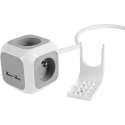 EXPERTLINE Stekkerdoos in witte kubus 4 stopcontacten 16 A 3x1mm² + 2 USB-stopcontacten