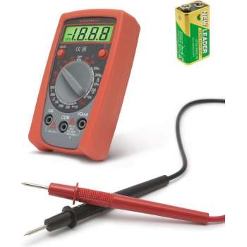 MAXWELL - Multimeter Digitaal en Universeel - Spanningsmeter/Diodetest/Weerstandsmeter- Inclusief GRATIS 9V Batterij