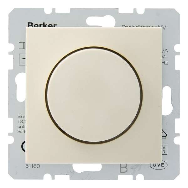 Berker S1 inbouwdimmer halogeen spoeltrafo creme 20-500W (Te combineren met Berker B.1-B.3-B.7 serie)