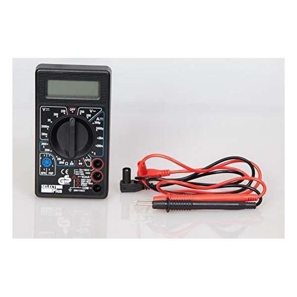 Digitale Multimeter DT-830B, Cat 1 - Max. 240V - inclusief 9V Batterij - Spanningsmeter - Meetkabels - DD-1251