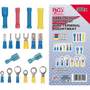 BGS 14110 Kabelschoen Assortiment AMP |  360 stuks