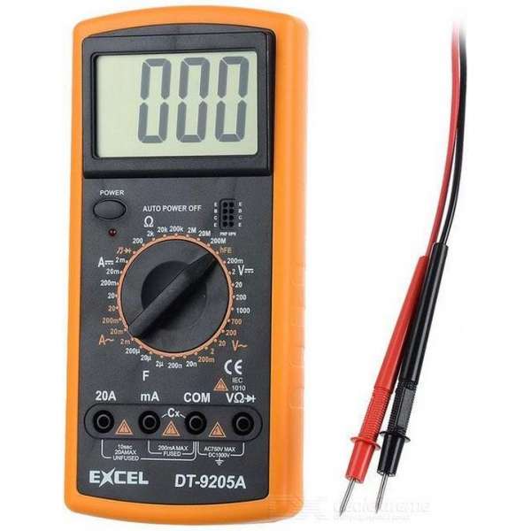 LCD digitale multimeter (geel)