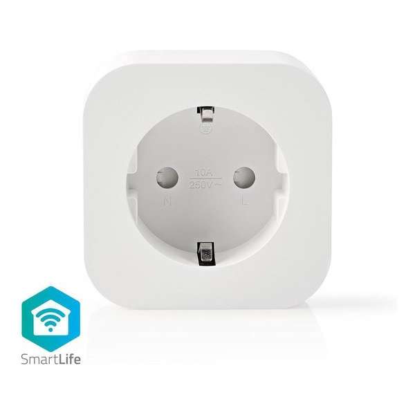 WI-FI slimme Stekker, 2500 Watt , Schuko / Type-F (CEE 7/7), -10 - 45 °C, Smartphone App, Wit