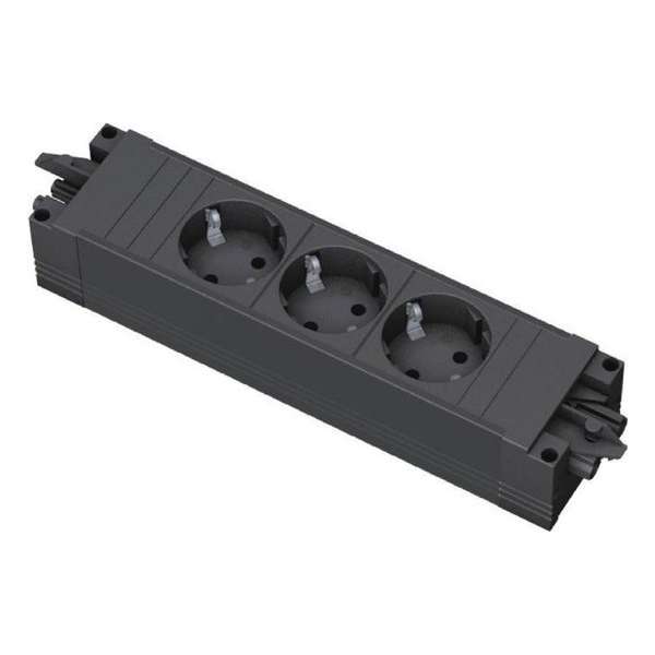 Bachmann Step - Stekkerdoos - 3x 230V - GST18-3 In- en uitgang - Zwart