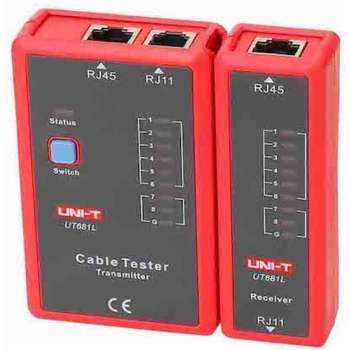 UNI-T UT681L kabeltester voor UTP netwerkkabel met RJ45 (8P8C) en RJ11 (6P4C) connector