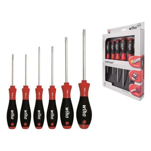 Wiha 362TR K6 SoftFinish TORX Tamper Resistant-Schroevendraaierset - 6 delig