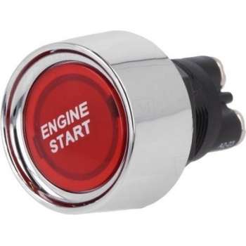 Auto motor startknop - 22mm - SPST NO - Rood- 12V