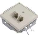 BERKER S1 RJ-45 stopcontact 2-voudig, inbouw | WIT