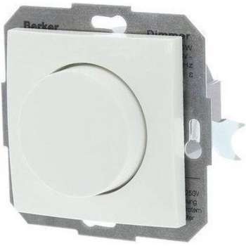 Berker S1 Inbouw Dimmer - Tot 400W - Draai-Uit - Polarwit