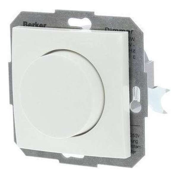 Berker S1 Inbouw Dimmer - Tot 400W - Draai-Uit - Polarwit