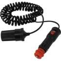 Carpoint Verlengkabel 12 volt -24 volt  3 meter - Max 4,5A - Max 54W - met schakelaar