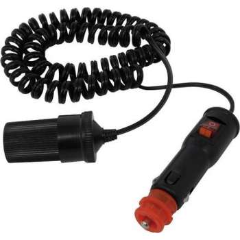 Carpoint Verlengkabel 12 volt -24 volt  3 meter - Max 4,5A - Max 54W - met schakelaar