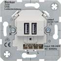 Berker USB stopcontact - 2 voudig - 1.4A - basiselement