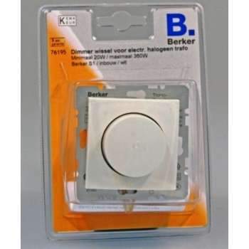 Berker S1 inbouwdimmer + centraalplaat 360 W elektronisch wit