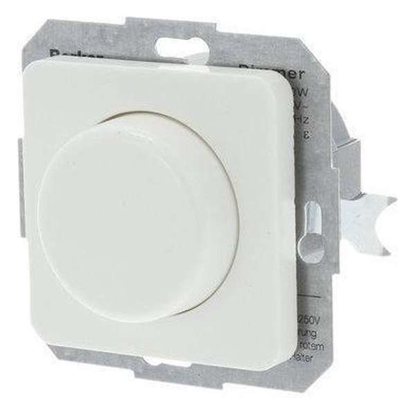 Berker M2 Inbouw Dimmer - Tot 400W - Draai-Uit - Polarwit