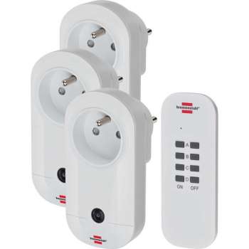 Een set van 3 afstandsbedieningscontactdozen Brennenstuhl 1000W RC CE1 3001 1507041