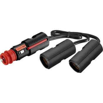 2-voudige sigaretten aanstekerplug splitter - maximaal 16A - 0,25 meter