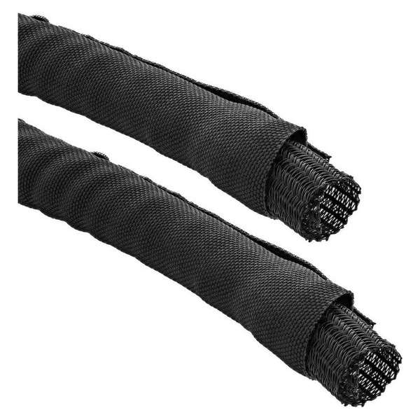 InLine¨ Self Closing Sleeving, black, 25mm diameter, 1m