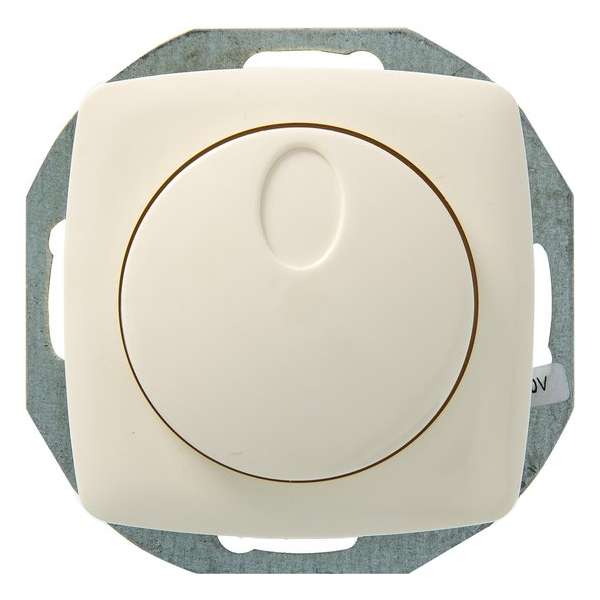 PLIEGER dimmer | serie Aurora | 230V halogeen- en gloeilampen | 20 - 400 watt | druk aan/uit | creme