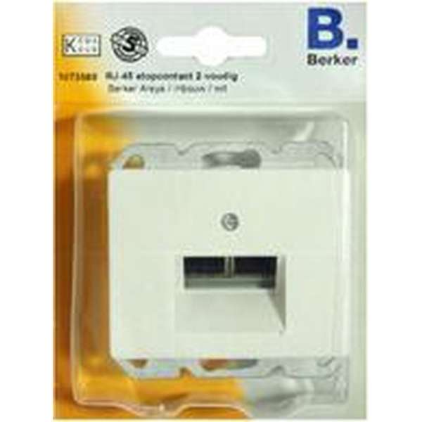 BERKER WANDCONTACTDOOS M2 RJ-45 2-VOUDIG | CRÈME